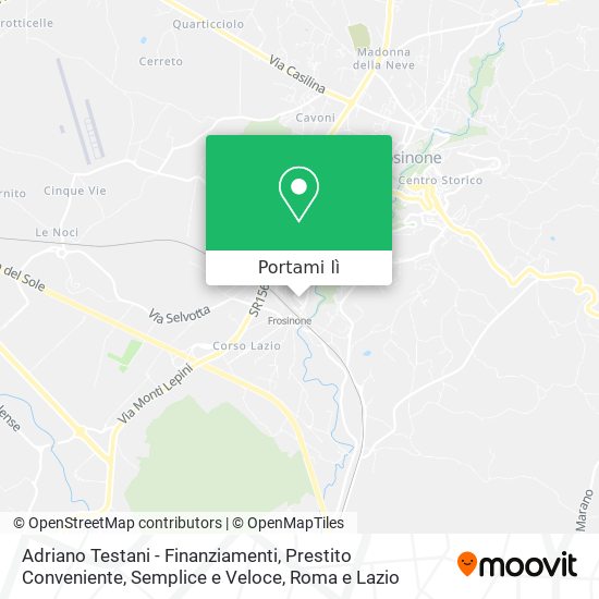 Mappa Adriano Testani - Finanziamenti, Prestito Conveniente, Semplice e Veloce