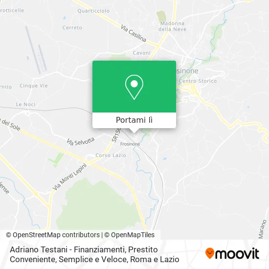 Mappa Adriano Testani - Finanziamenti, Prestito Conveniente, Semplice e Veloce