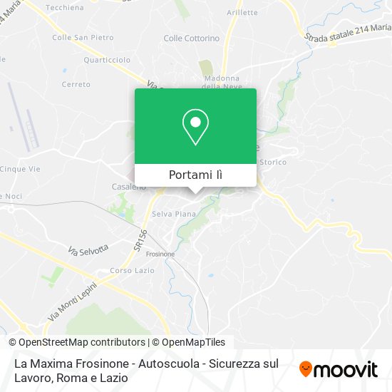 Mappa La Maxima Frosinone - Autoscuola - Sicurezza sul Lavoro