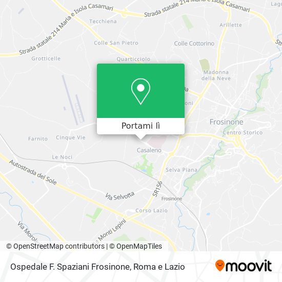 Mappa Ospedale F. Spaziani Frosinone