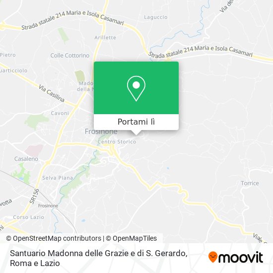 Mappa Santuario Madonna delle Grazie e di S. Gerardo