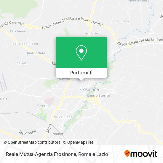 Mappa Reale Mutua-Agenzia Frosinone