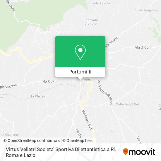 Mappa Virtus Velletri Societa' Sportiva Dilettantistica a Rl