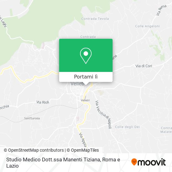Mappa Studio Medico Dott.ssa Manenti Tiziana
