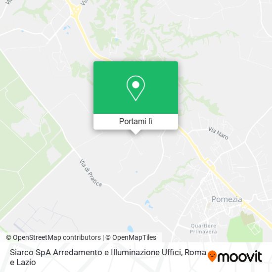 Mappa Siarco SpA Arredamento e Illuminazione Uffici