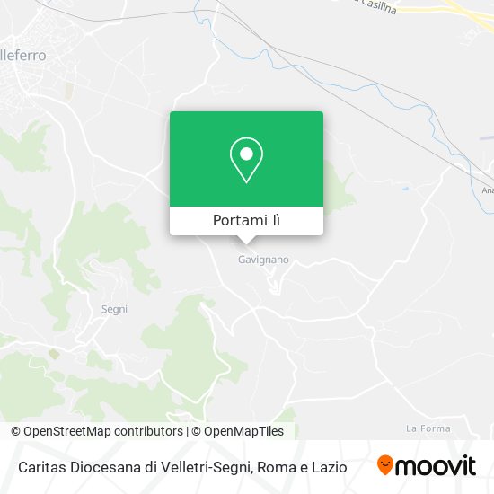 Mappa Caritas Diocesana di Velletri-Segni