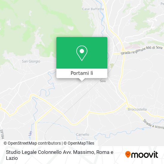 Mappa Studio Legale Colonnello Avv. Massimo