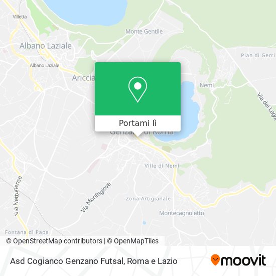 Mappa Asd Cogianco Genzano Futsal