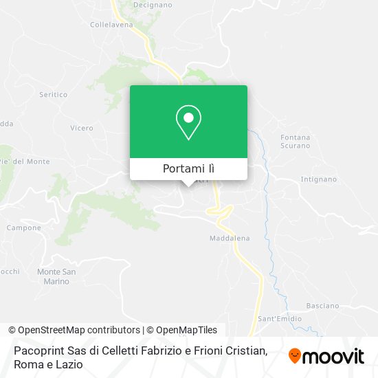 Mappa Pacoprint Sas di Celletti Fabrizio e Frioni Cristian
