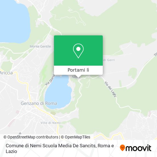 Mappa Comune di Nemi Scuola Media De Sancits