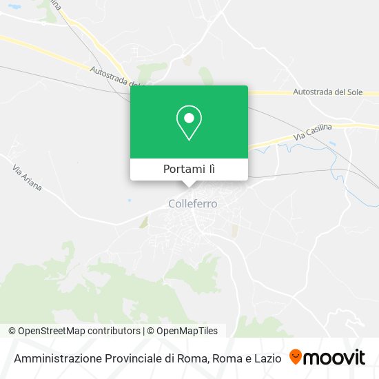 Mappa Amministrazione Provinciale di Roma