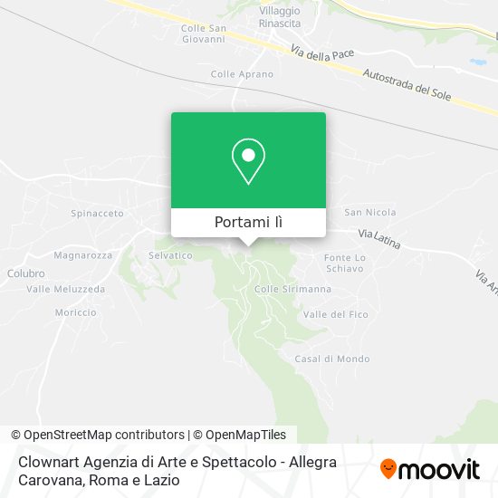 Mappa Clownart Agenzia di Arte e Spettacolo - Allegra Carovana