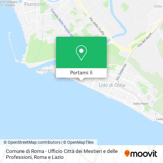 Mappa Comune di Roma - Ufficio Città dei Mestieri e delle Professioni