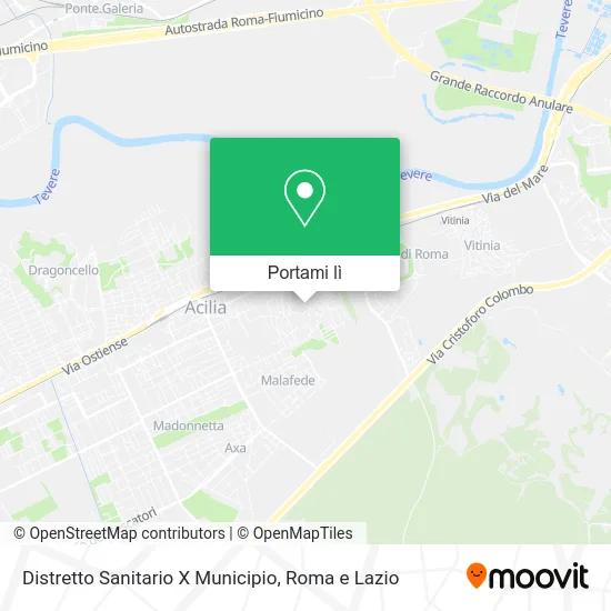 Mappa Distretto Sanitario X Municipio