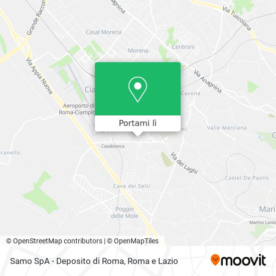 Mappa Samo SpA - Deposito di Roma