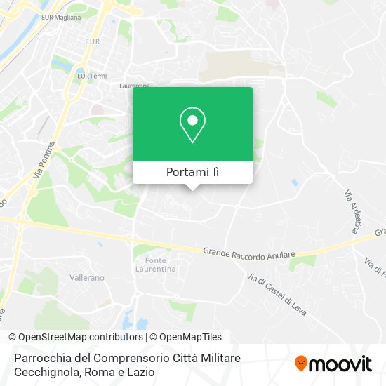 Mappa Parrocchia del Comprensorio Città Militare Cecchignola