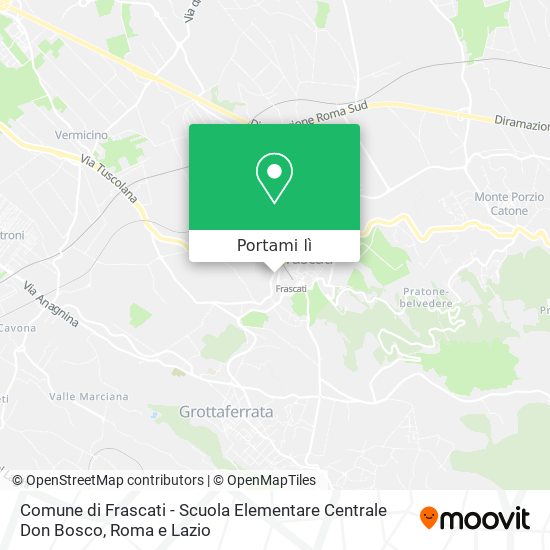 Mappa Comune di Frascati - Scuola Elementare Centrale Don Bosco