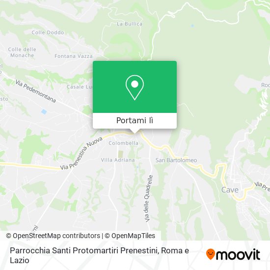 Mappa Parrocchia Santi Protomartiri Prenestini