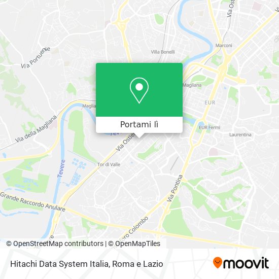Mappa Hitachi Data System Italia