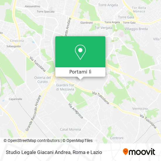 Mappa Studio Legale Giacani Andrea