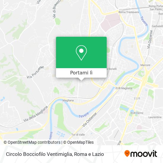 Mappa Circolo Bocciofilo Ventimiglia