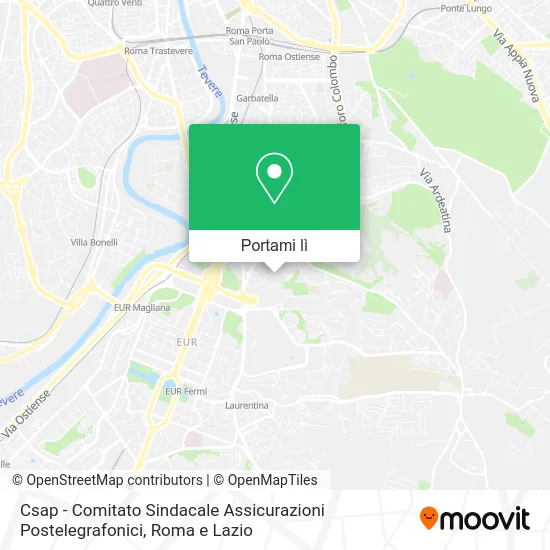 Mappa Csap - Comitato Sindacale Assicurazioni Postelegrafonici