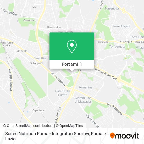 Mappa Scitec Nutrition Roma - Integratori Sportivi