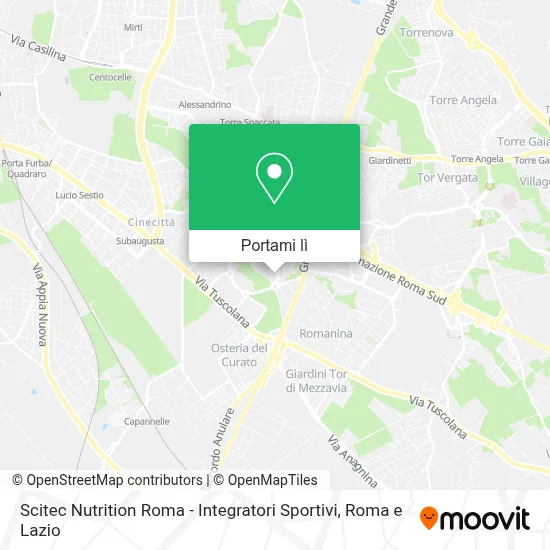 Mappa Scitec Nutrition Roma - Integratori Sportivi