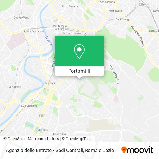 Mappa Agenzia delle Entrate - Sedi Centrali