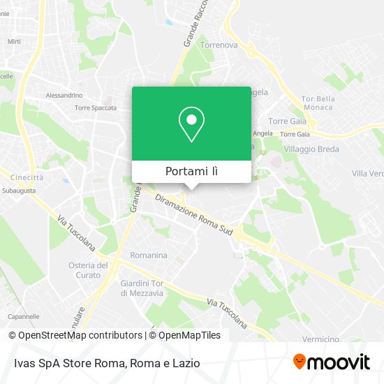 Mappa Ivas SpA Store Roma