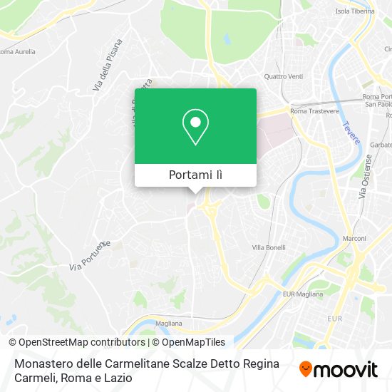 Mappa Monastero delle Carmelitane Scalze Detto Regina Carmeli