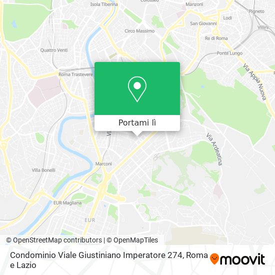 Mappa Condominio Viale Giustiniano Imperatore 274