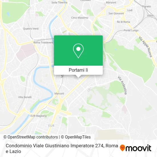 Mappa Condominio Viale Giustiniano Imperatore 274