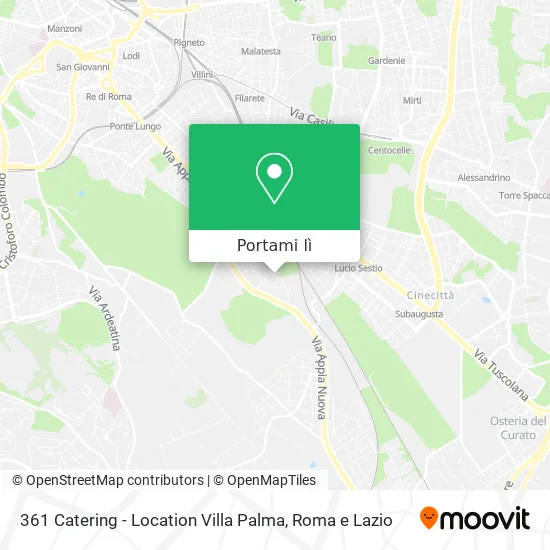 Mappa 361 Catering - Location Villa Palma