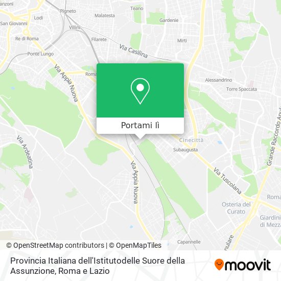 Mappa Provincia Italiana dell'Istitutodelle Suore della Assunzione