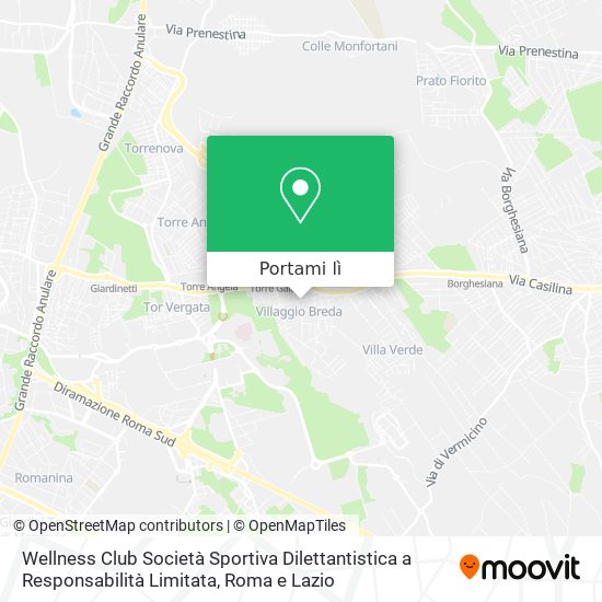 Mappa Wellness Club Società Sportiva Dilettantistica a Responsabilità Limitata