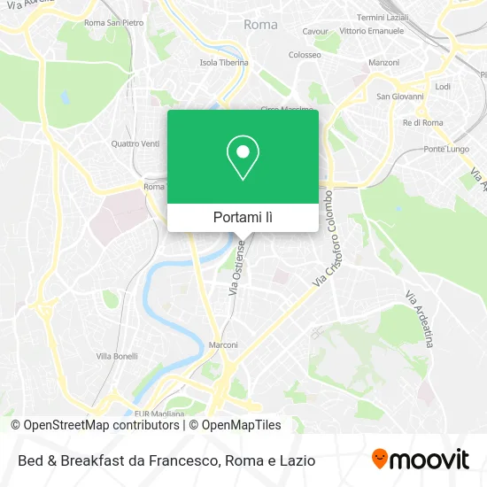 Mappa Bed & Breakfast da Francesco