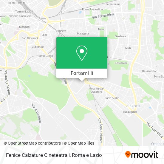 Mappa Fenice Calzature Cineteatrali