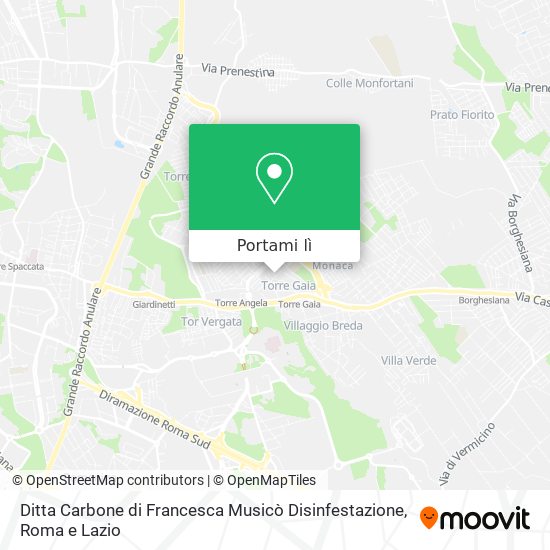 Mappa Ditta Carbone di Francesca Musicò Disinfestazione