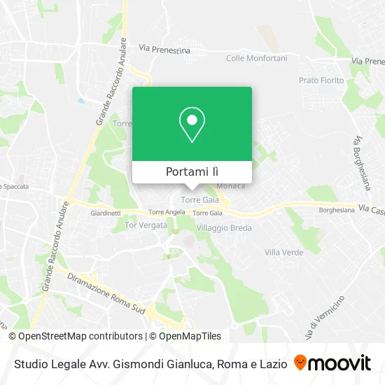 Mappa Studio Legale Avv. Gismondi Gianluca