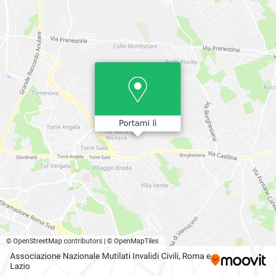 Mappa Associazione Nazionale Mutilati Invalidi Civili