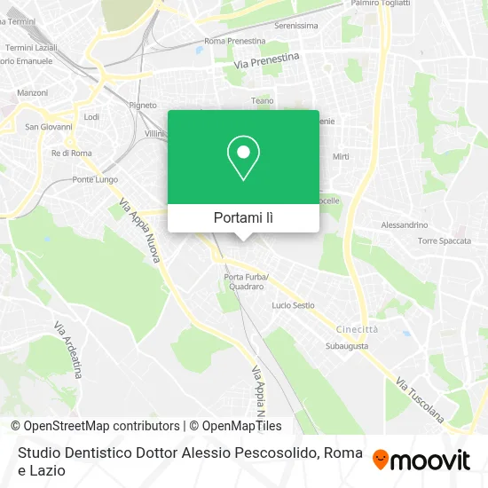 Mappa Studio Dentistico Dottor Alessio Pescosolido