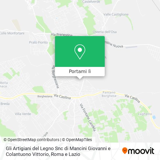 Mappa Gli Artigiani del Legno Snc di Mancini Giovanni e Colantuono Vittorio
