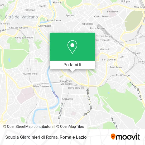 Mappa Scuola Giardinieri di Roma