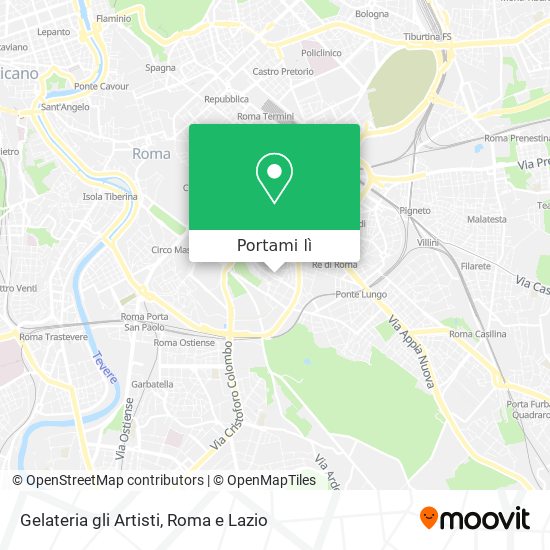 Mappa Gelateria gli Artisti