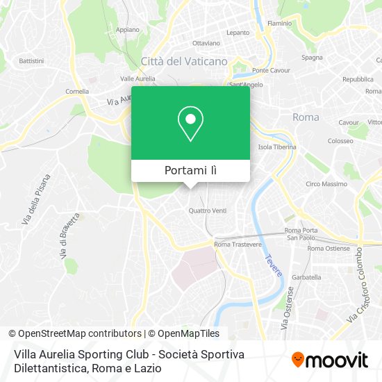 Mappa Villa Aurelia Sporting Club - Società Sportiva Dilettantistica