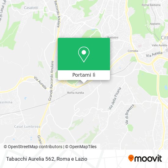 Mappa Tabacchi Aurelia 562