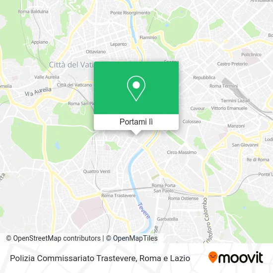 Mappa Polizia Commissariato Trastevere