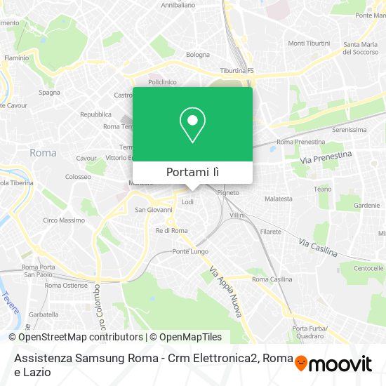 Mappa Assistenza Samsung Roma - Crm Elettronica2