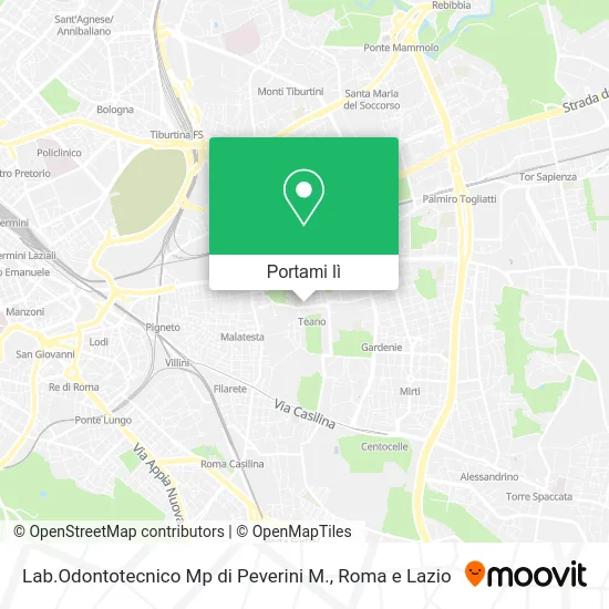 Mappa Lab.Odontotecnico Mp di Peverini M.